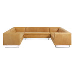Bonnie and Clyde 133" Leather U-Shape Sectional Sofa