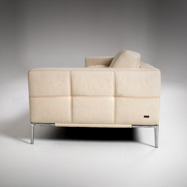 Modern Leather Sectional Lacuna Sofa Barcelona American – Furniture
