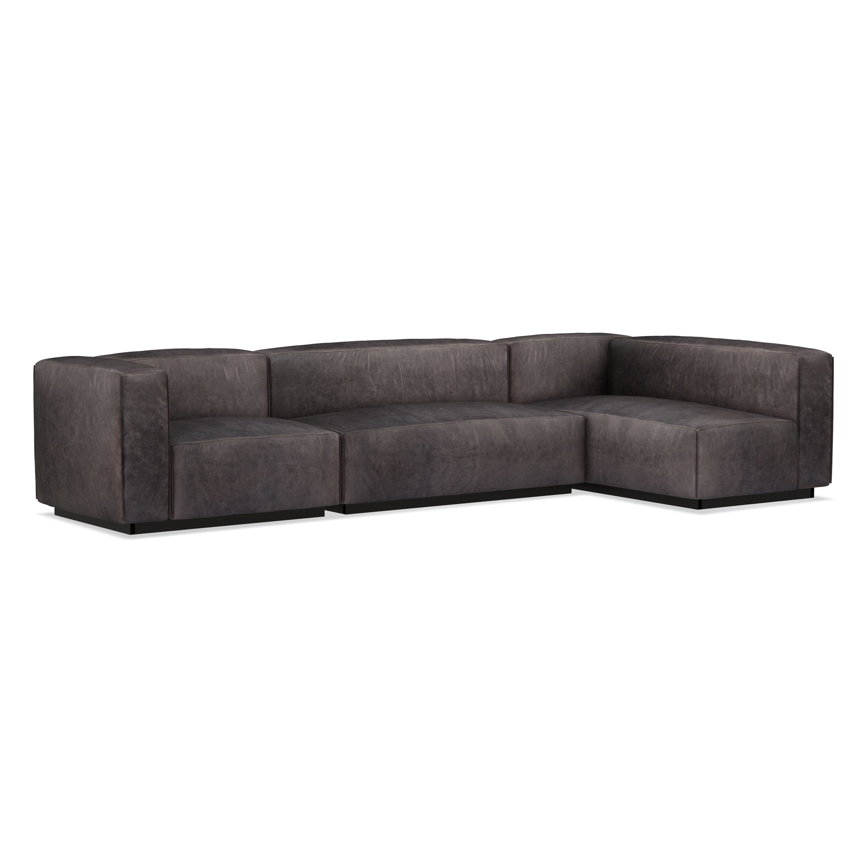 Cleon Medium+ Leather Modular Sectional Sofa