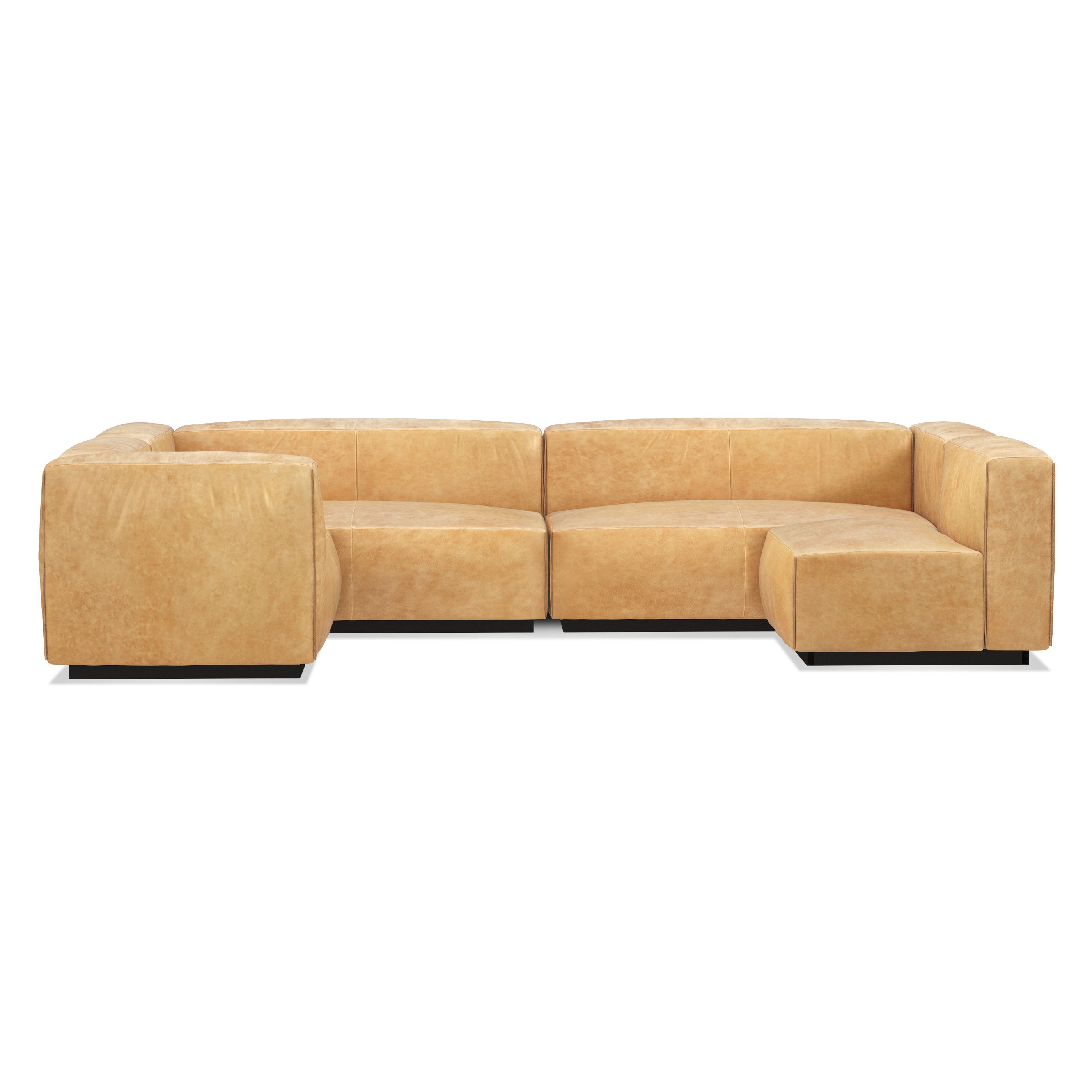 Cleon Large Leather Modular Sectional Sofa
