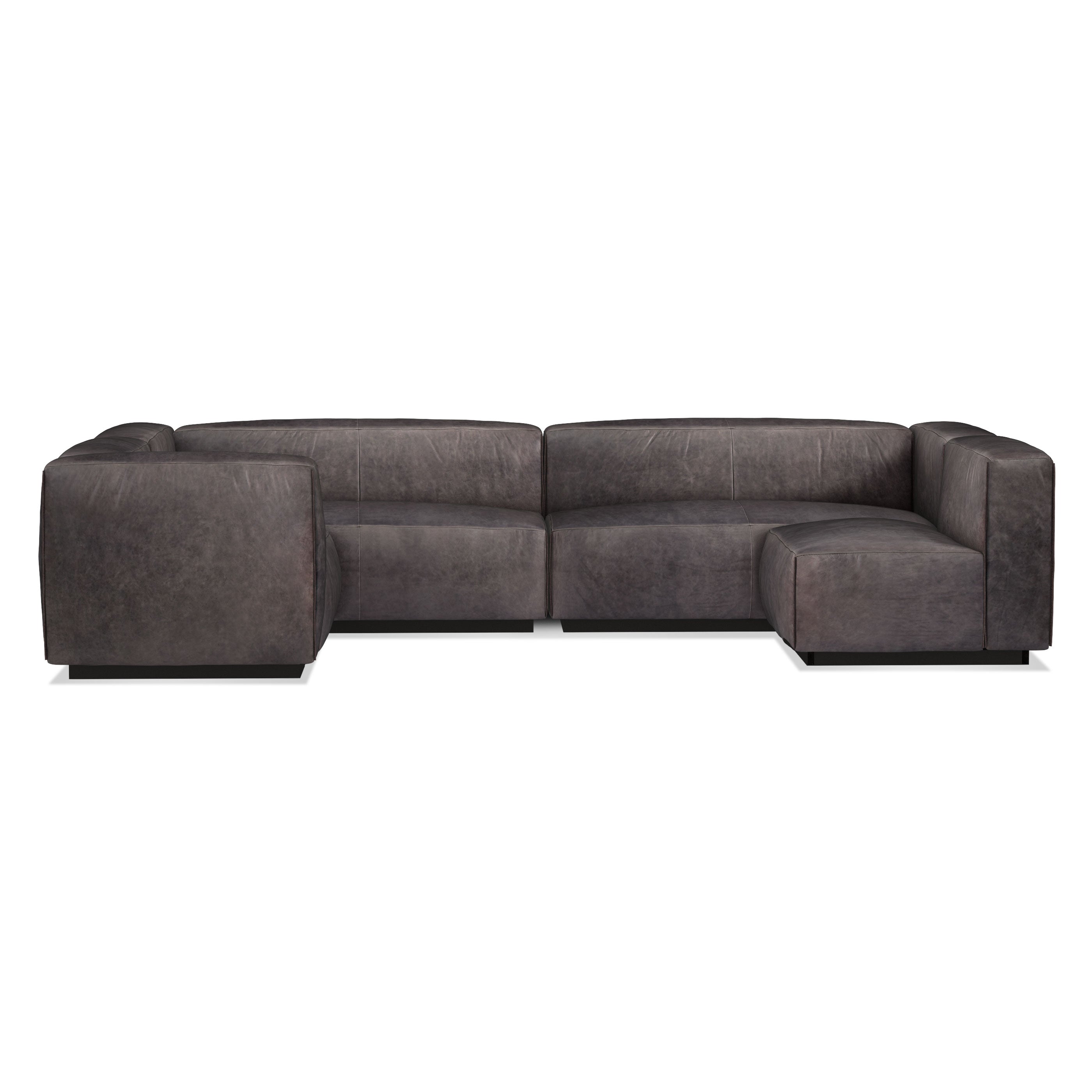 Cleon Large Leather Modular Sectional Sofa