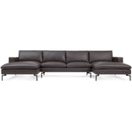New Standard 136" Leather Sofa Sectional