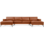 New Standard 136" Leather Sofa Sectional